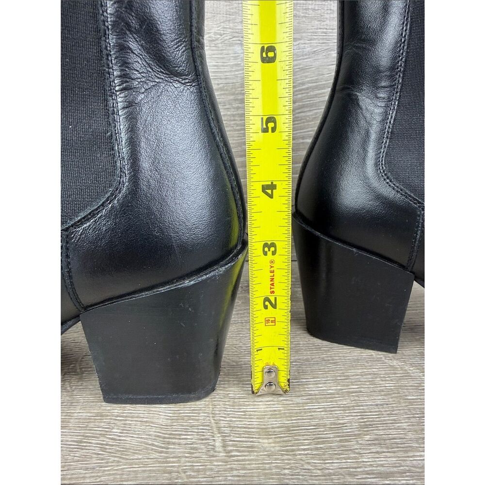 Thursday Boot Co SoHo Women’s S 7 Black Leather 3” Heel Pull On Chelsea Boots - Picture 11 of 11